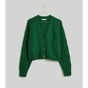 NWT Madewell Cable-Knit Cropped Cardigan